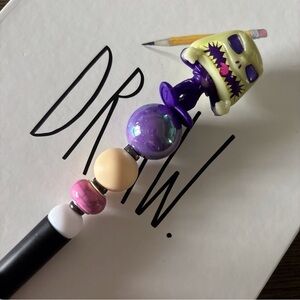 Disney doorables: Nightmare Before Christmas: Jack Skellington handmade bead pen